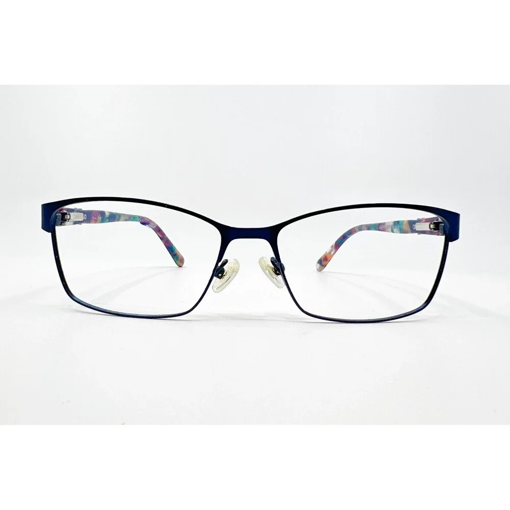 Nicole Miller Eyeglasses Womens Navy Titanium Carman C05 57-16-140